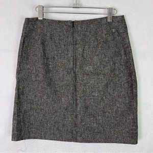 ANN TAYLOR mini skirt size:2 wool blend zipper up